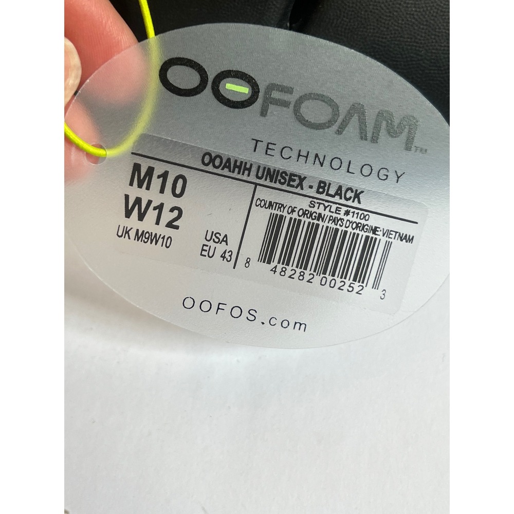 Oofos OOahh Recovery Slides Black Unisex Sandals Mens Size 10 Women's Size 12 - Picture 5 of 5